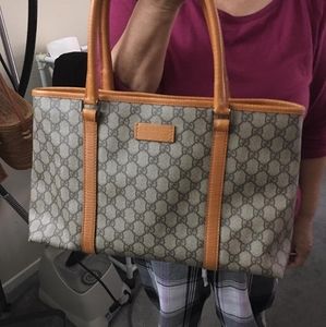 Pre Loved Gucci GG Supreme Joy Tote Coated Canvas